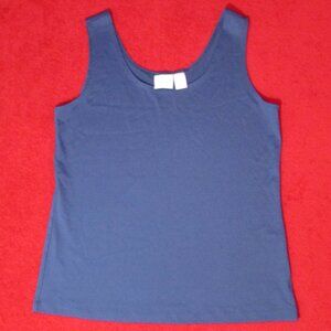 Chico's Navy Blue Stretch Tank Top Sz 1 = Sz 8-10 Medium